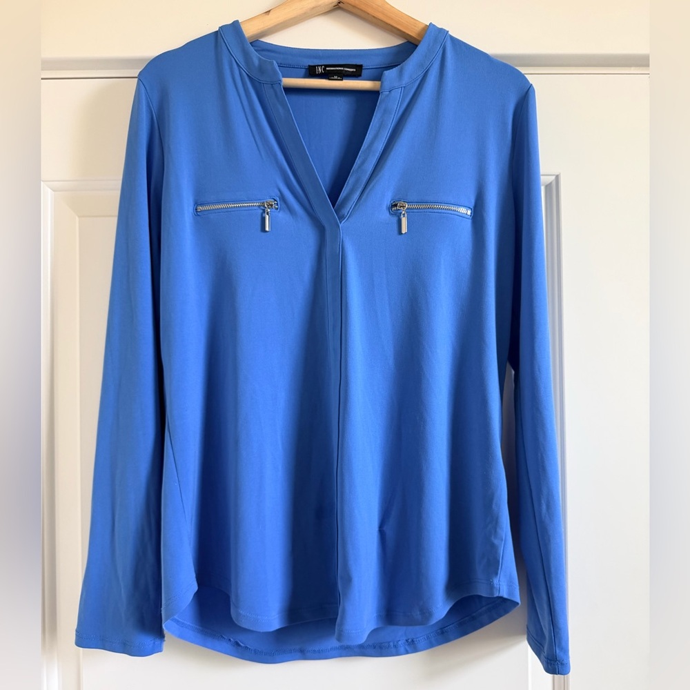 INC International Concepts Blue Blouse